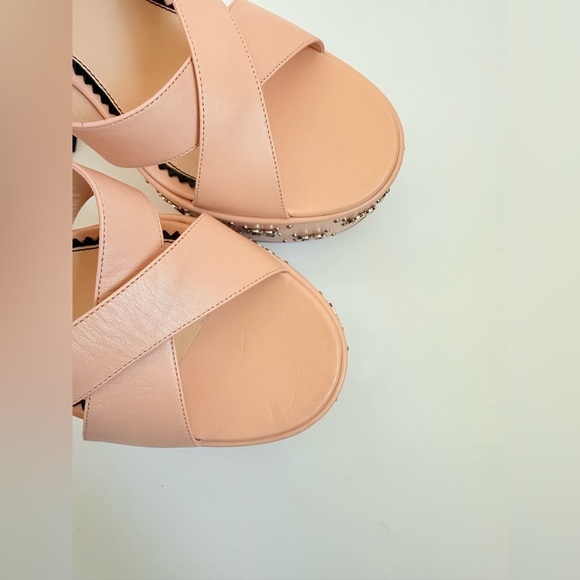 Gucci Pink Leather GG logo studded Platform Janaya high Heel sandals EU 42 - Picture 10 of 15